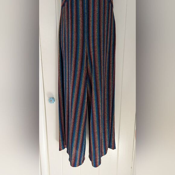 A. Byer Rainbow Maximalist Disco Ball 70s Twee Y2K Jumpsuit NWT MD - Picture 4 of 10